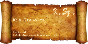 Kis Szabolcs névjegykártya